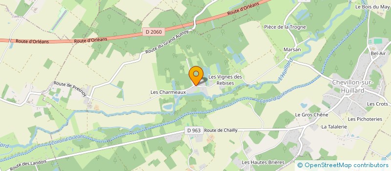localisation de l'entreprise ELYA à CHEVILLON-SUR-HUILLARD
