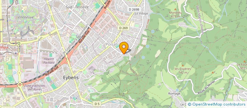 localisation de l'entreprise ELYA  POISAT