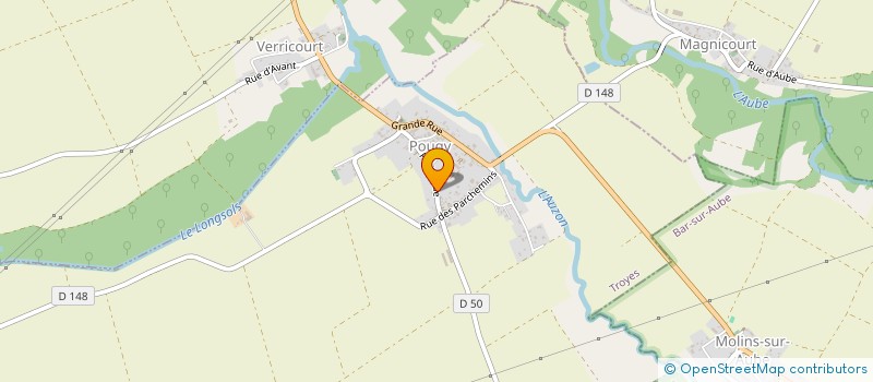 localisation de l'entreprise ELYAUX  POUGY