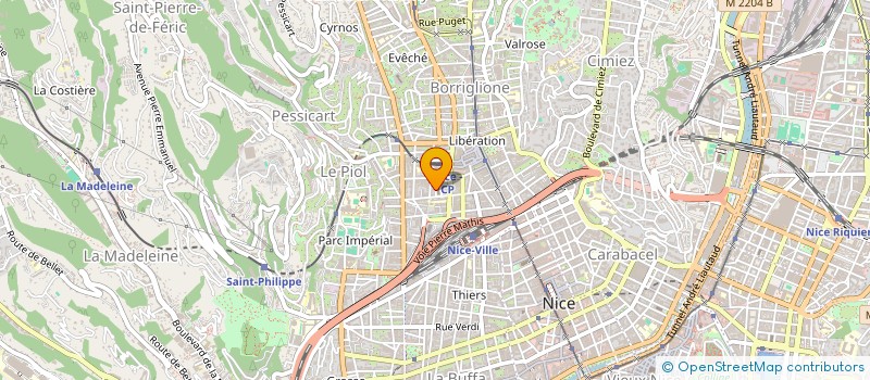 localisation de l'entreprise ELYC à NICE