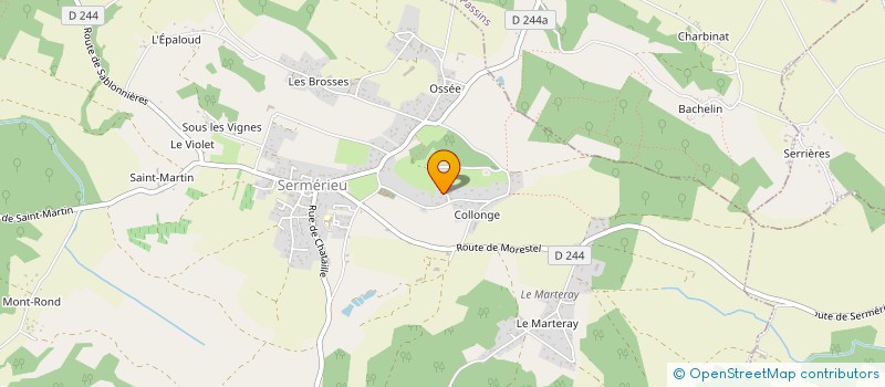 localisation de l'entreprise ELYC à SERMERIEU