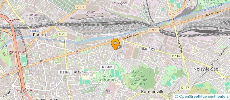 localisation de l'entreprise ELYCADRE à PANTIN