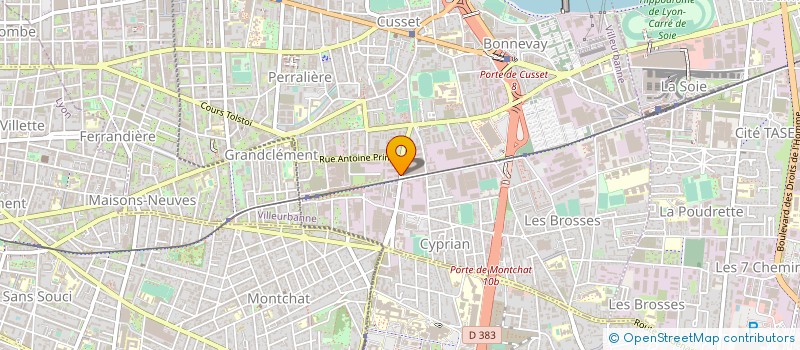 localisation de l'entreprise ELYCOOP à VILLEURBANNE