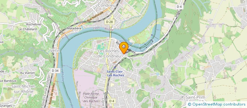 localisation de l'entreprise ELYDA  LES ROCHES-DE-CONDRIEU