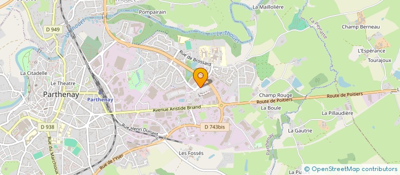 localisation de l'entreprise ELYDELOE COIFFURE  PARTHENAY