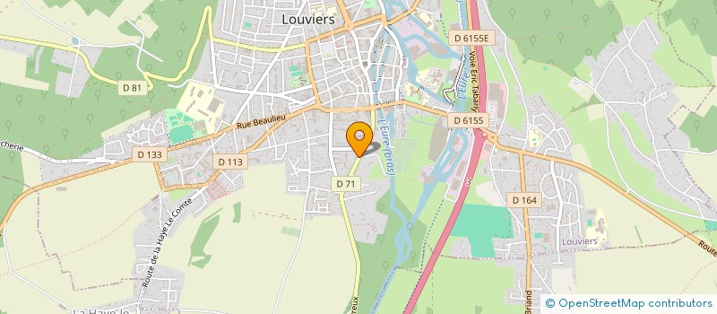 localisation de l'entreprise ELYDERM à LOUVIERS