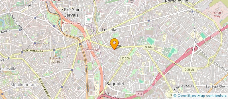 localisation de l'entreprise ELYDOC à BAGNOLET