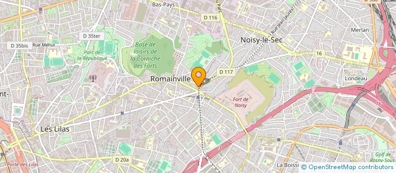 localisation de l'entreprise ELYES à ROMAINVILLE