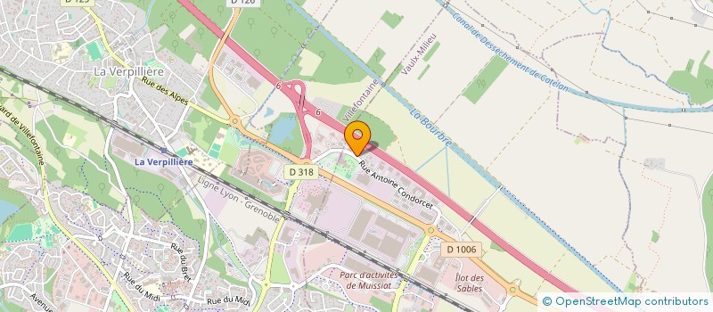 localisation de l'entreprise ELYFEC à VAULX-MILIEU