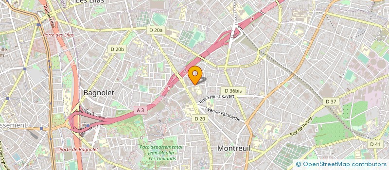 localisation de l'entreprise ELYFLORE à MONTREUIL