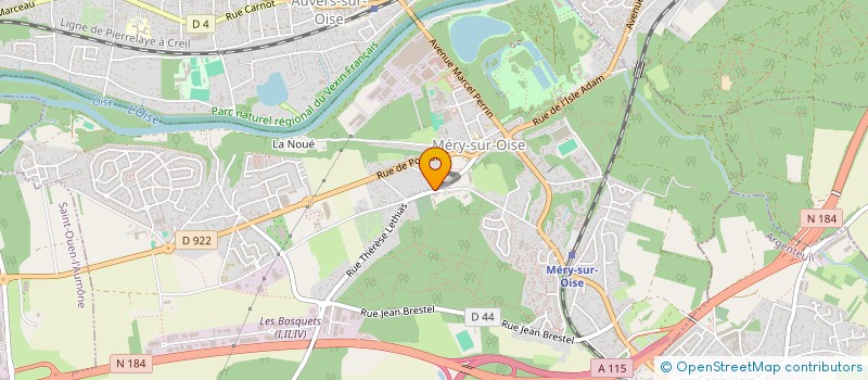 localisation de l'entreprise ELYMAT IMMOBILIER  MERY-SUR-OISE