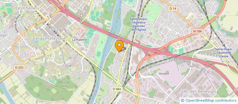 localisation de l'entreprise ELYMOSE MONTAGE à CERGY