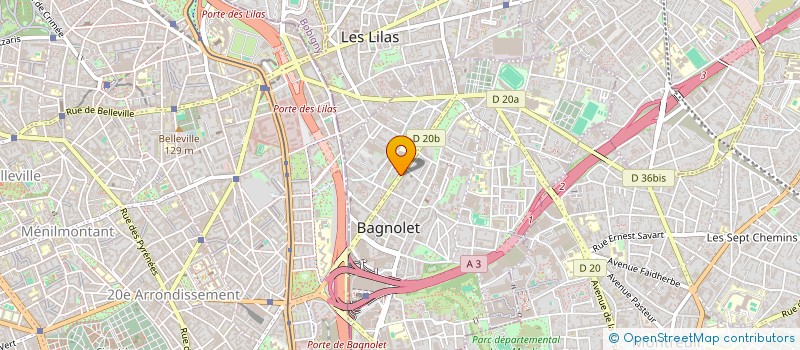 localisation de l'entreprise ELYNA à BAGNOLET