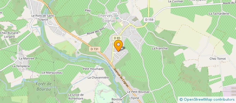 localisation de l'entreprise ELYNAE  VAL-DE-COGNAC