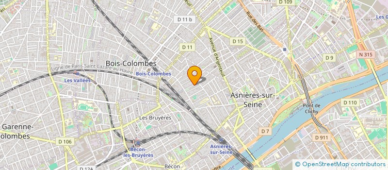 localisation de l'entreprise ELYNOS à ASNIERES-SUR-SEINE