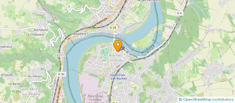 localisation de l'entreprise ELYO  LES ROCHES-DE-CONDRIEU