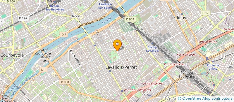 localisation de l'entreprise ELYON INVEST à LEVALLOIS-PERRET