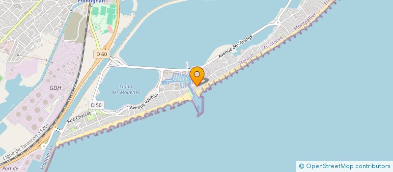 localisation de l'entreprise ELYOS à FRONTIGNAN