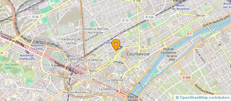 localisation de l'entreprise ELYOS à COURBEVOIE