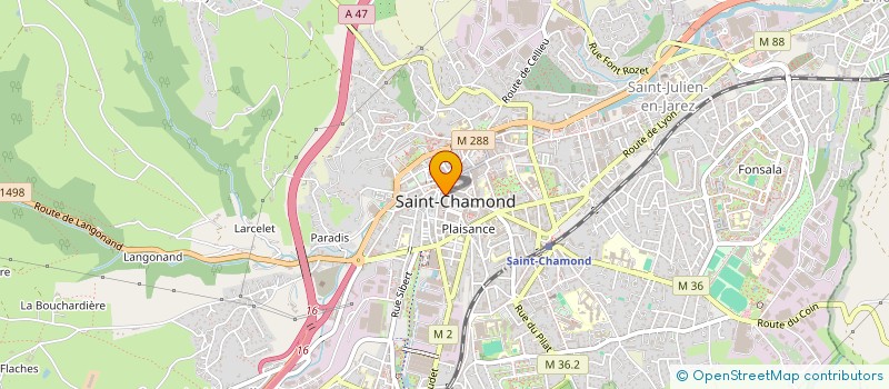 localisation de l'entreprise ELYOSA à SAINT-CHAMOND