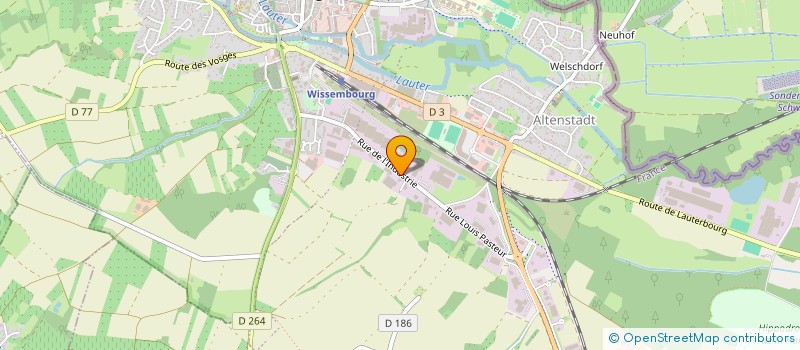 localisation de l'entreprise ELYOTEC SARL à WISSEMBOURG