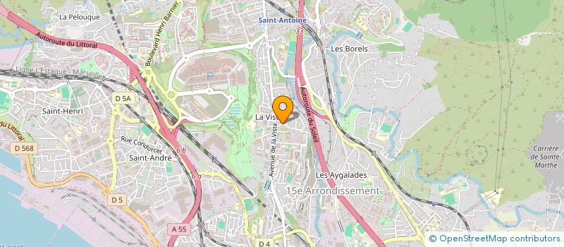 localisation de l'entreprise ELYPROS à MARSEILLE