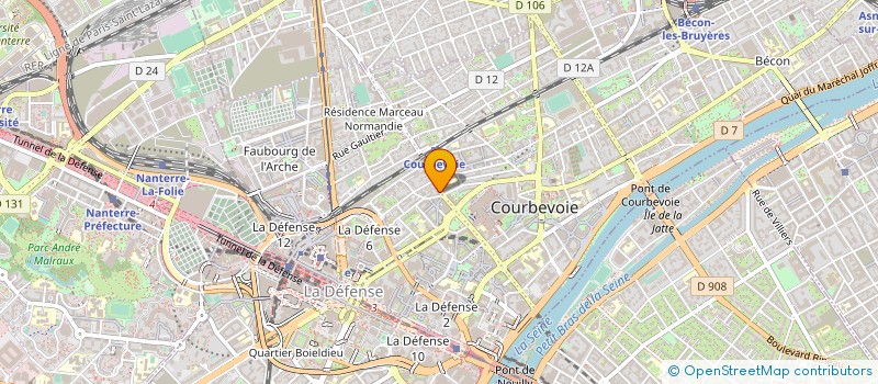 localisation de l'entreprise ELYREST à COURBEVOIE