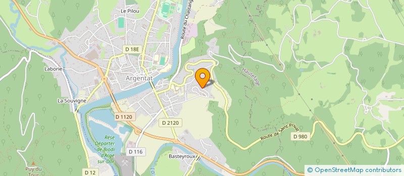 localisation de l'entreprise ELYS à ARGENTAT-SUR-DORDOGNE