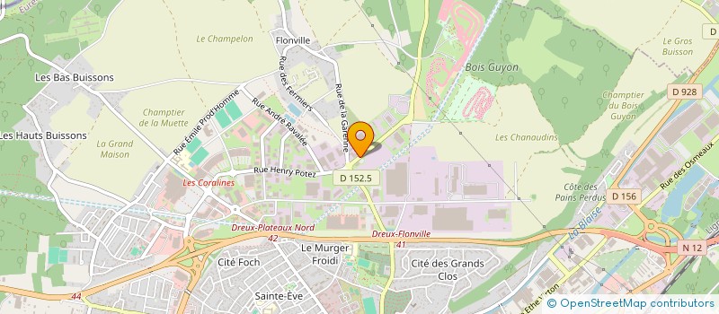 localisation de l'entreprise ELYSE à DREUX