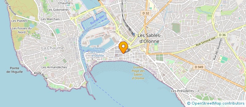 localisation de l'entreprise ELYSE-KA à LES SABLES D'OLONNE