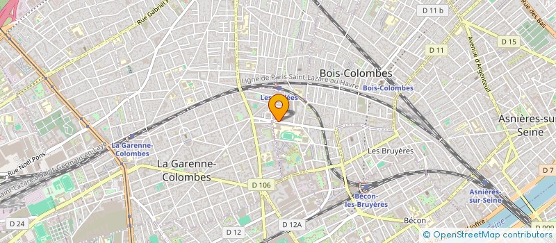 localisation de l'entreprise ELYSE-ORGA à BOIS-COLOMBES