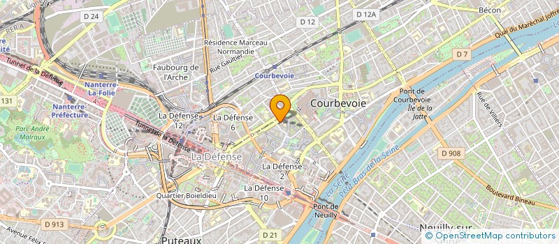localisation de l'entreprise ELYSEE GAMBETTA à COURBEVOIE