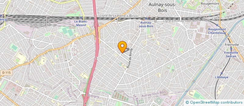 localisation de l'entreprise ELYSEES AMBULANCES à AULNAY-SOUS-BOIS