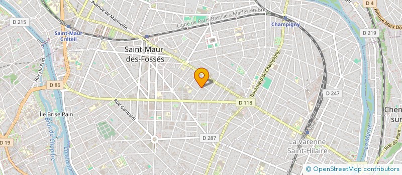 localisation de l'entreprise ELYSEES GRANITS à SAINT-MAUR-DES-FOSSES