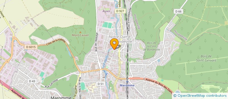 localisation de l'entreprise ELYSEES TENDANCE  NOTRE-DAME-DE-BONDEVILLE