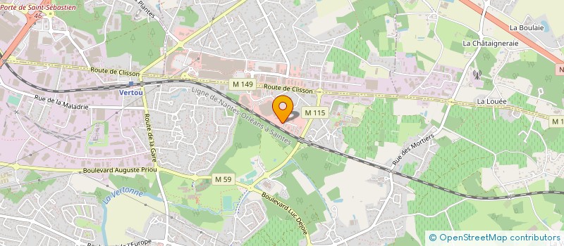 localisation de l'entreprise ELYSIM à VERTOU