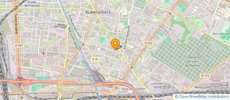 localisation de l'entreprise ELYSU MEDICAL-SERVICES à AUBERVILLIERS
