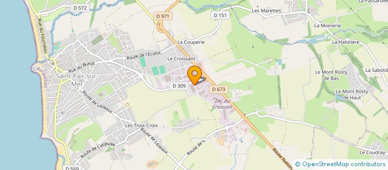 localisation de l'entreprise ELYTEAM  SAINT-PAIR-SUR-MER