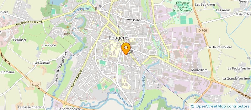 localisation de l'entreprise ELYXANE à FOUGERES