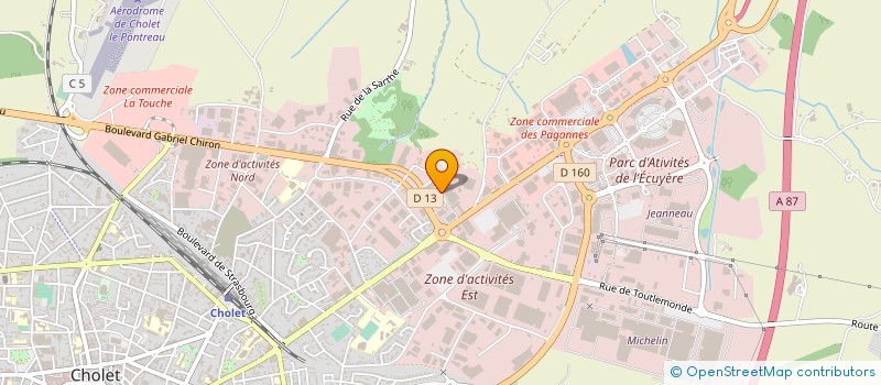 localisation de l'entreprise EM 14 à CHOLET