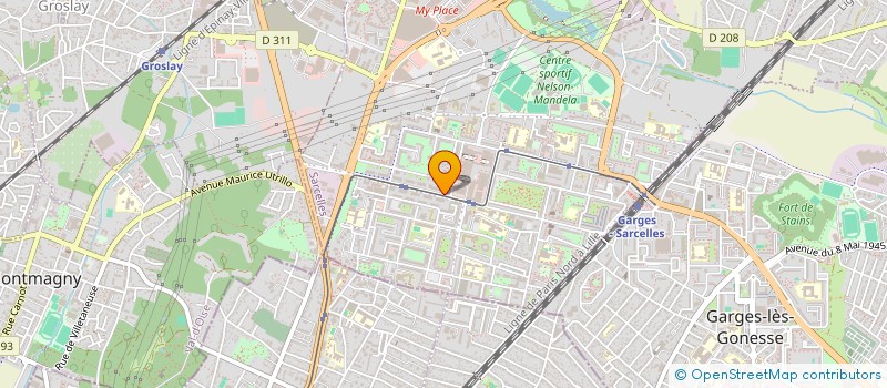 localisation de l'entreprise EM BAT  SARCELLES