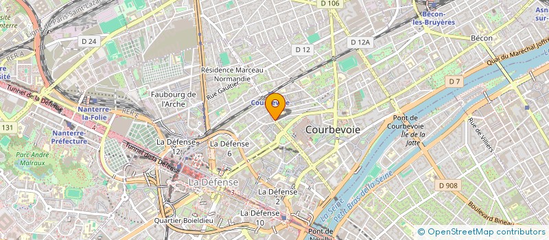 localisation de l'entreprise EM BURGER à COURBEVOIE