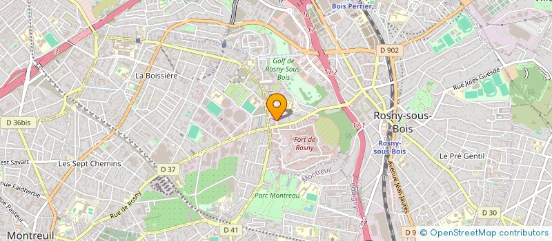 localisation de l'entreprise EM ETUDES & PROJETS à ROSNY-SOUS-BOIS