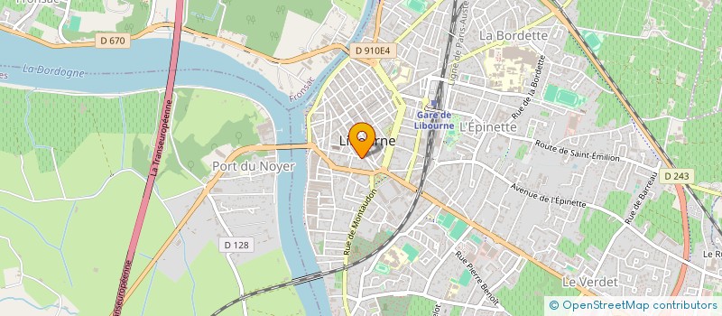 localisation de l'entreprise EM INTERNATIONAL à LIBOURNE