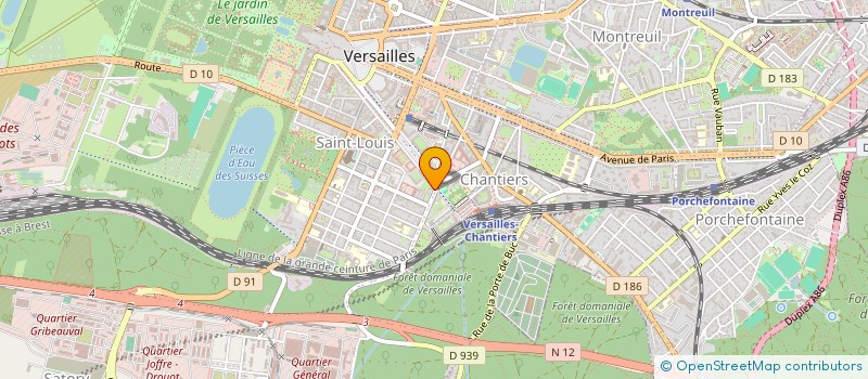 localisation de l'entreprise EM INVEST à VERSAILLES