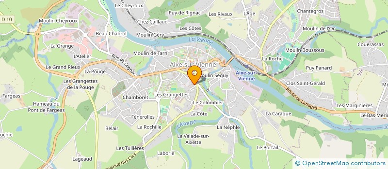 localisation de l'entreprise EM PAYSAGE  AIXE-SUR-VIENNE