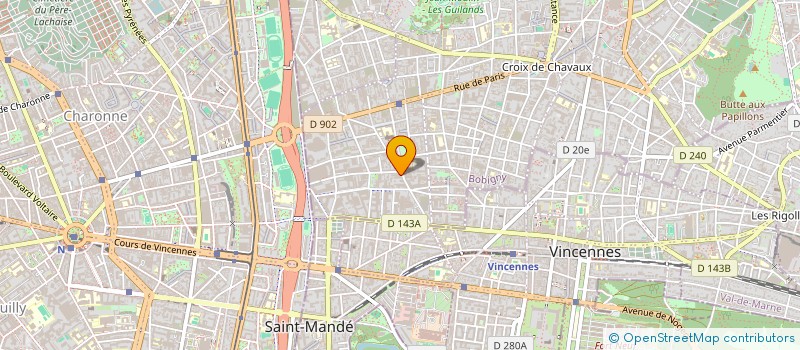 localisation de l'entreprise EM PEINTURE  MONTREUIL