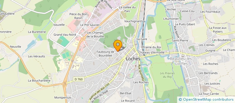 localisation de l'entreprise EM'PROD à LOCHES
