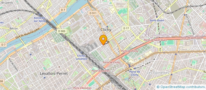 localisation de l'entreprise EM'TV à CLICHY