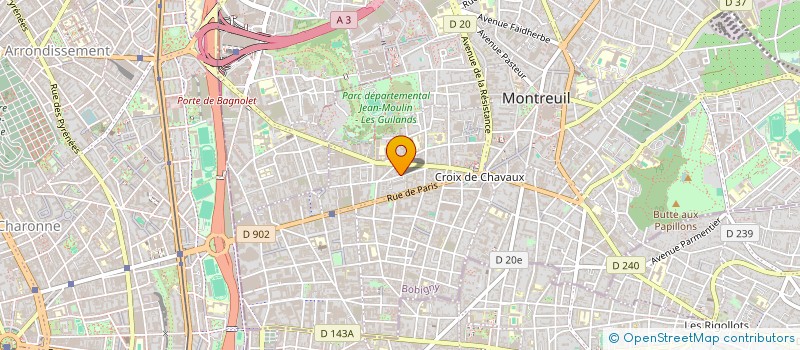 localisation de l'entreprise EM126  MONTREUIL